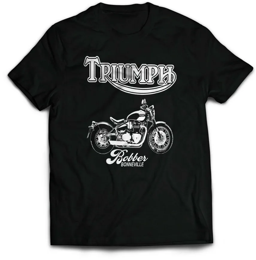 

Triumph Bonneville Bobber Motorcycle Biker T-Shirt. All Sizes Screen Printed Free Shipping Tee Tshirt