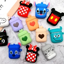 Мультяшный для airpod беспроводной Чехол для наушников для Apple AirPods 2 Силиконовый чехол для зарядки наушников Защитный чехол для AirPods