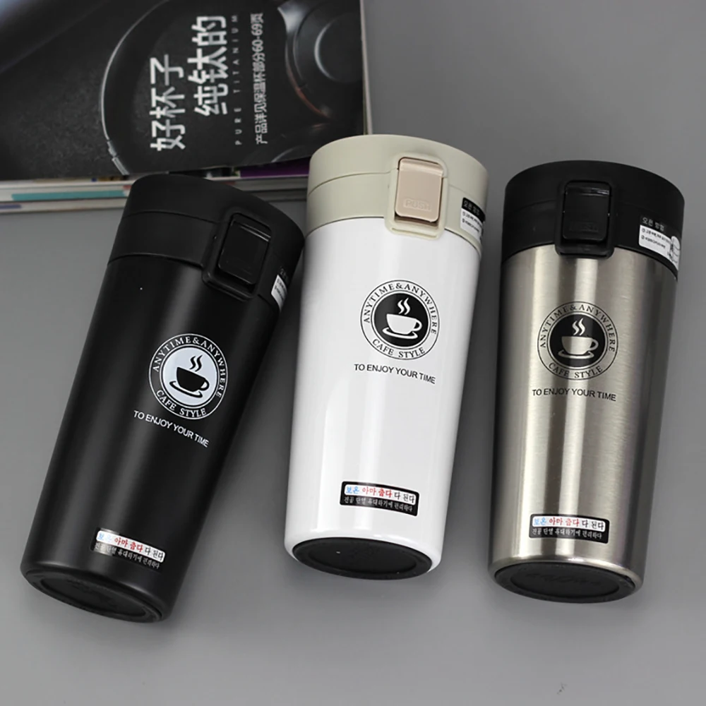 

380ml Coffee Mug Thermocup Double Wall Stainless Steel Vacuum Flasks Car Thermo Travel Mug Portable Drinkware Coffee Tea Cup