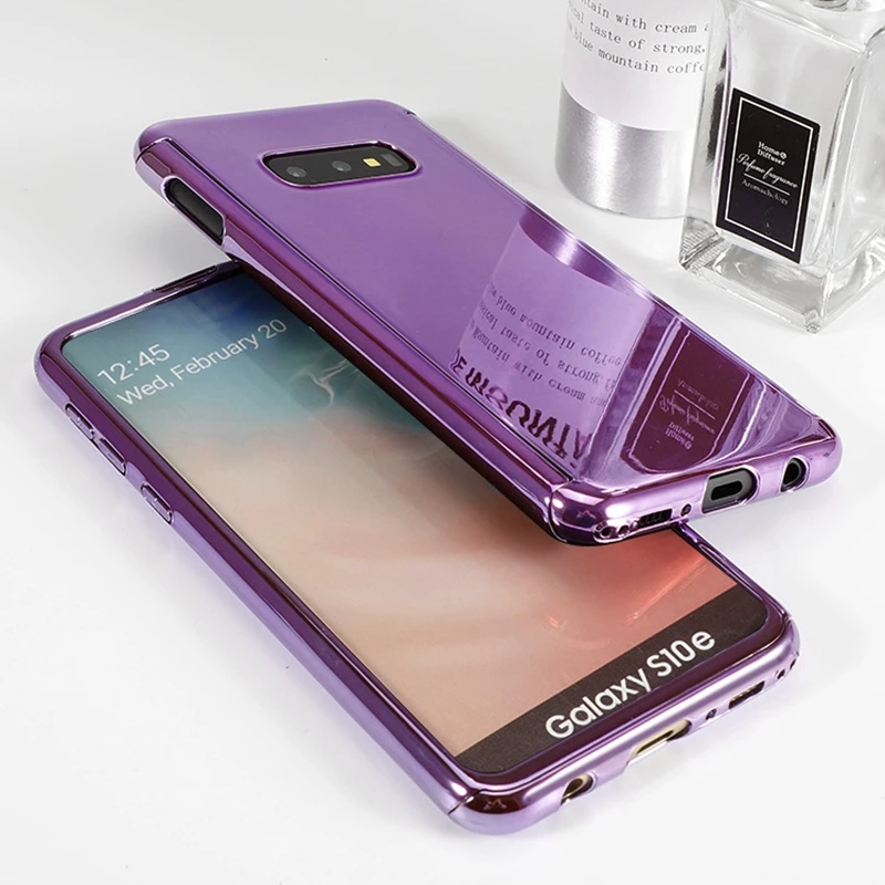 Чехол для Samsung Galaxy s10 s8 s9 plus note 8 9 s7 edge 360 полноразмерный зеркальный блестящий чехол