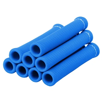 

8PCS Blue-Spark Plug Wire Boots Heat Shield Protector Sleeve