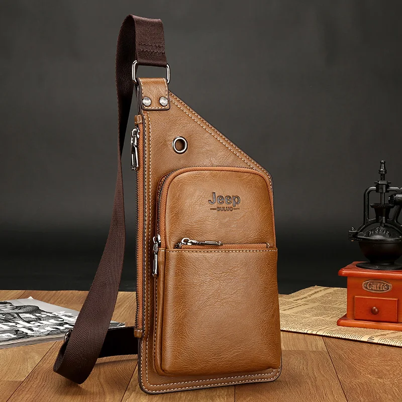 2020 Summer New Jeepbuluo Men's Chest Bag Shoulder Messenger Retro Casual Fashion For All Matching | Багаж и сумки