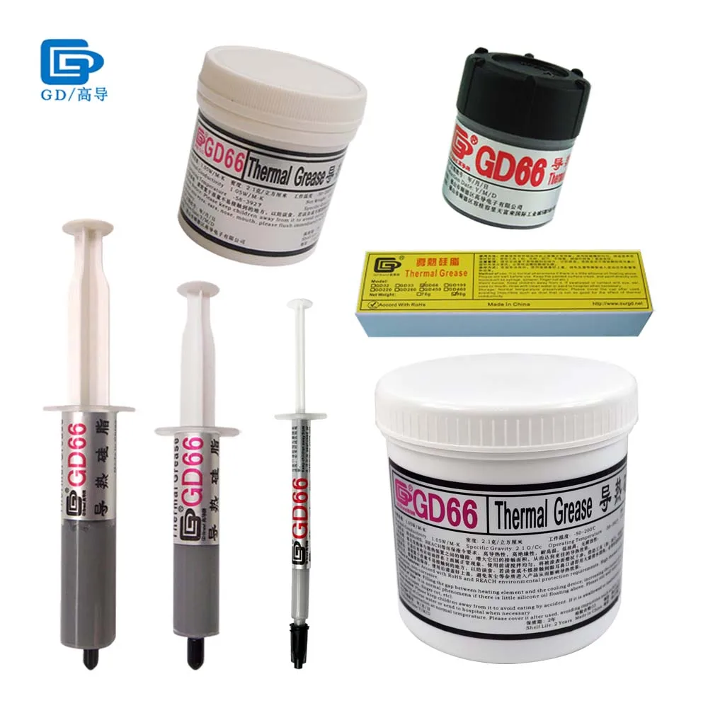 Net Weight 1/15/25/30/90/150/1000 Grams GD66 Thermal Conductive Grease Paste Plaster Heat Sink