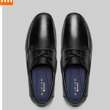 Xiaomi qimian/мужская повседневная кожаная обувь в деловом стиле; мягкая обувь из натуральной кожи наппа; легкая обувь на плоской подошве; модная обувь для вождения без застежки