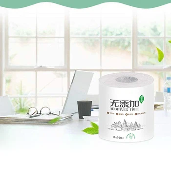 

3-ply Toilet Paper Home Roll Paper Soft Skin-Friendly Bathroom Paper Tissue White ALI88