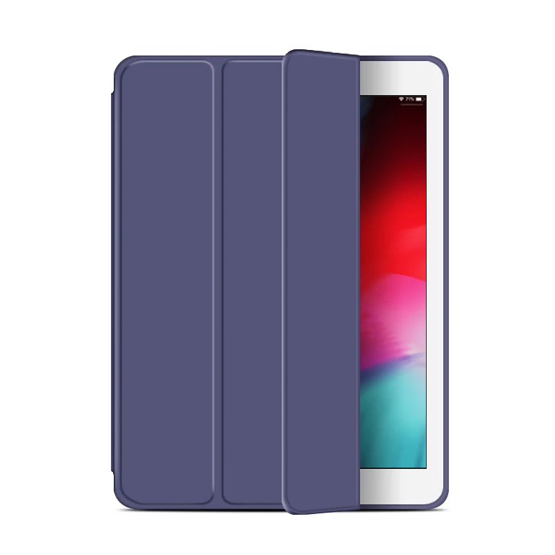 Чехол для iPad 9,7 силиконовая Мягкая задняя крышка для Apple iPad чехол 9,7 дюймов TPU для iPad A1893 A1822 флип умный чехол - Цвет: Dark blue