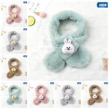 Модные зимние детские шарфы, теплый шарф для маленьких мальчиков и девочек, однотонный мягкий шарф с воротником, детское растягивающееся кольцо на шею