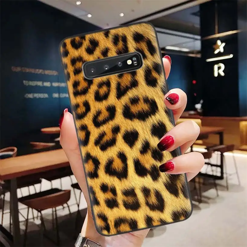 Tiger Leopard Print Panther Black Case for Samsung Galaxy S10 Lite Note 10 9 8 S9 2