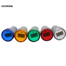22 мм AD16 AD16-22DSV Тип AC 60-500 В Мини измеритель напряжения светодиодный цифровой дисплей AC вольтметр свет/Пилот лампа 110 В 220 В