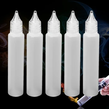 

5Pcs E-Juice Bottle Vape Drip Tip Plastic Storage Squeezable Dropper 30ml