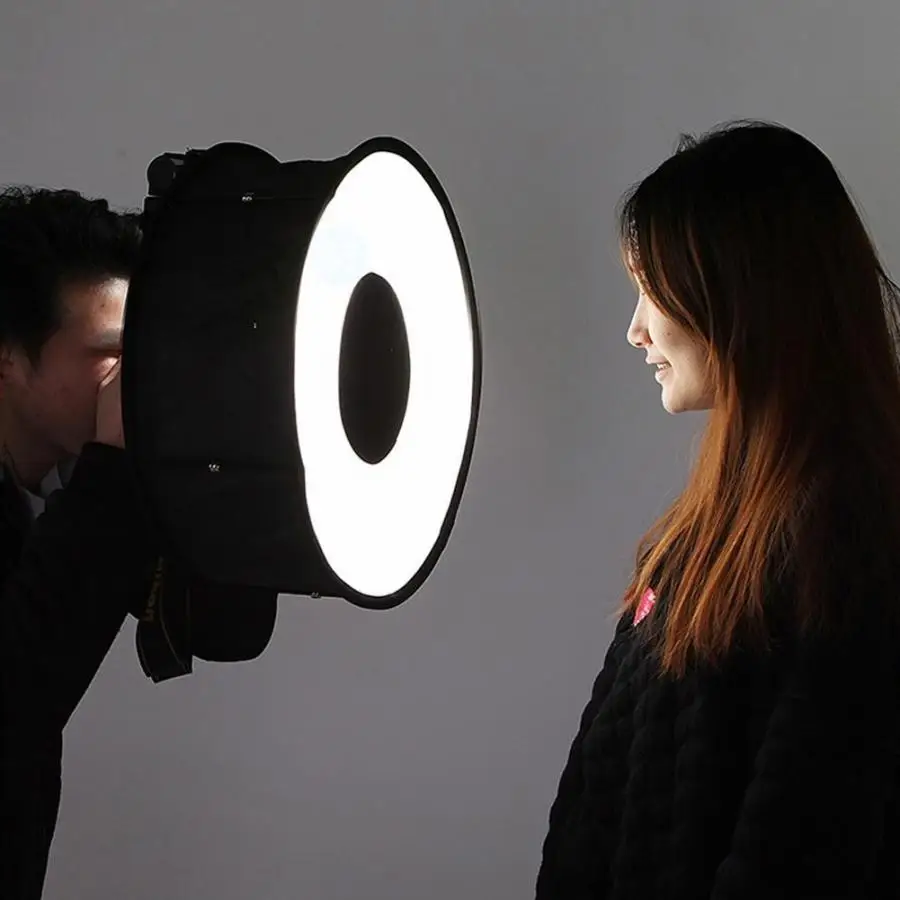 

Universal 42cm Ring Softbox Speedlight Round Style Flash Light Shoot Soft box Foldable Soft Flash Light Diffuser