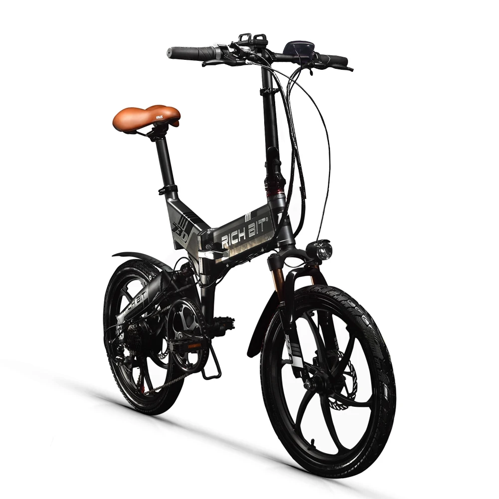 [ЕС Прямой] богатый бит топ-730 48 в 250 Вт 8Ah 20 дюймов складной мопед Электрический велосипед 32 км/ч Максимальная скорость 45-50 км пробег Электрический велосипед - Цвет: Grey