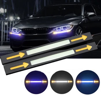 

2 Pcs Car Led Lights Universal COB Automobiles Thin Led Daytime Running Light For Outdoor Driving Auto Modification Accessories