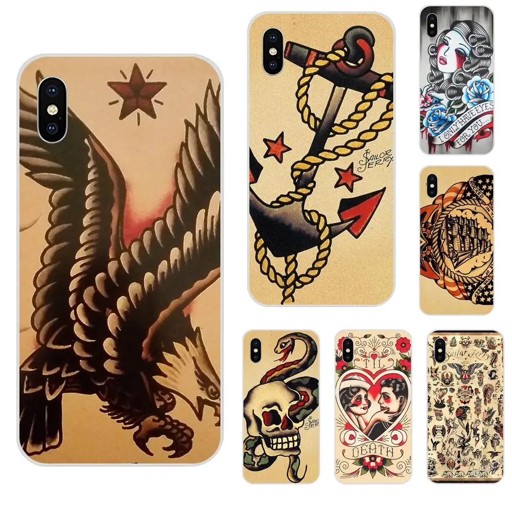 

Top Detailed Phone Case For Xiaomi Redmi Note 2 3 3S 4 4A 4X 5 5A 6 6A Pro Plus Sailor Jerry Tattoo