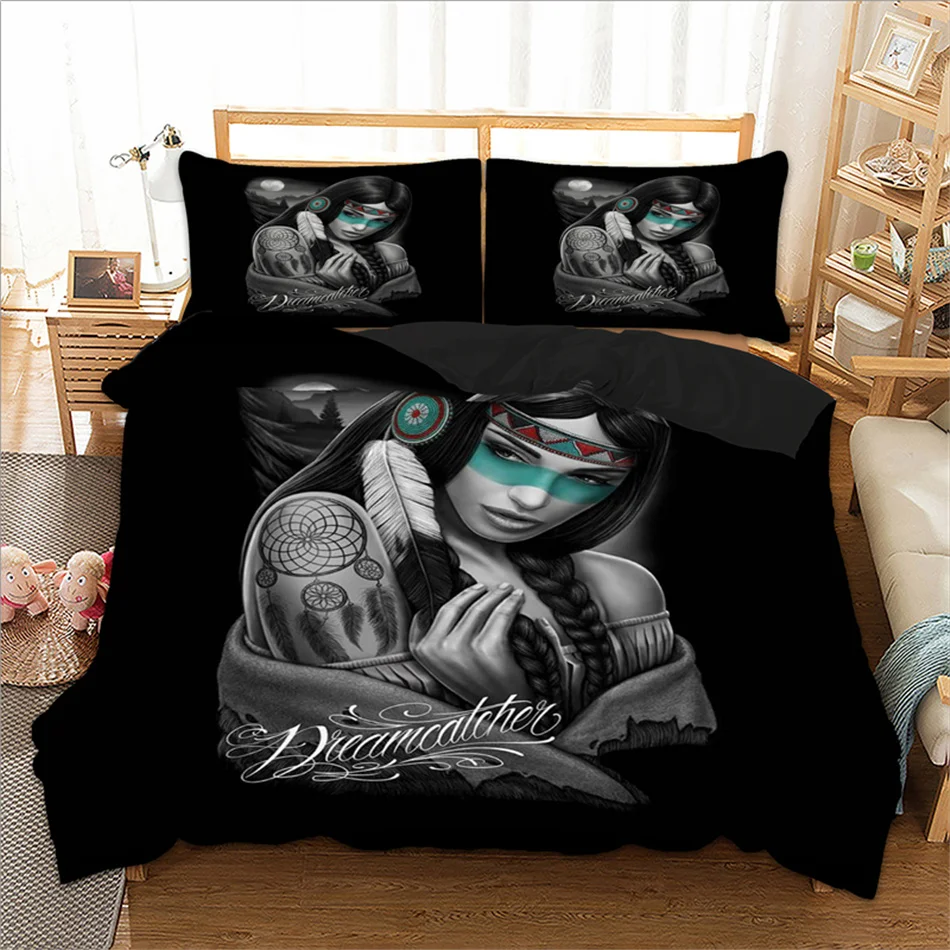 Sexy Girl Duvet Cover Set 3D Gothic 