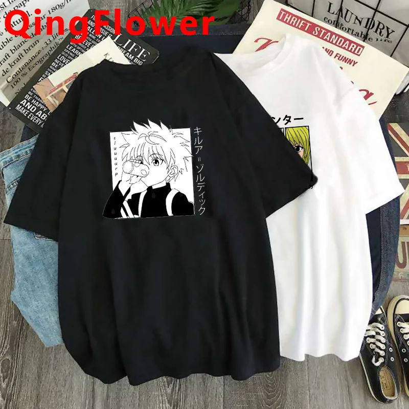 Kawaii Hunter X футболка с изображением охотника Killua Zoldyck Футболка Мужская Унисекс