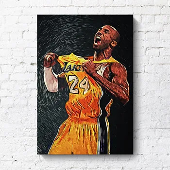 

Kobe Bryant Poster Basketball Modern Simple Living Room Decoration Canvas Painting Basketball Player Hotel Apartment Canvas Wall