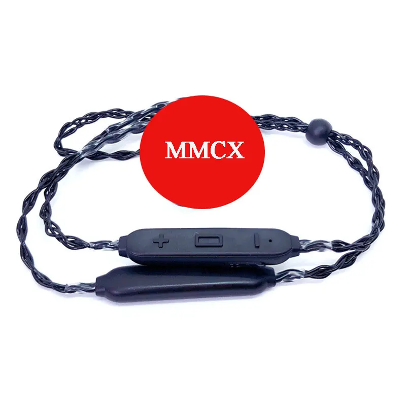 Обновление кабель для mmcx 0,78 мм 2pin SE215 SE535 IE80 A2DC QDC cableHandmade QCC3034 Bluetooth5.0 Поддержка APTX HD AAC - Цвет: Black MMCX
