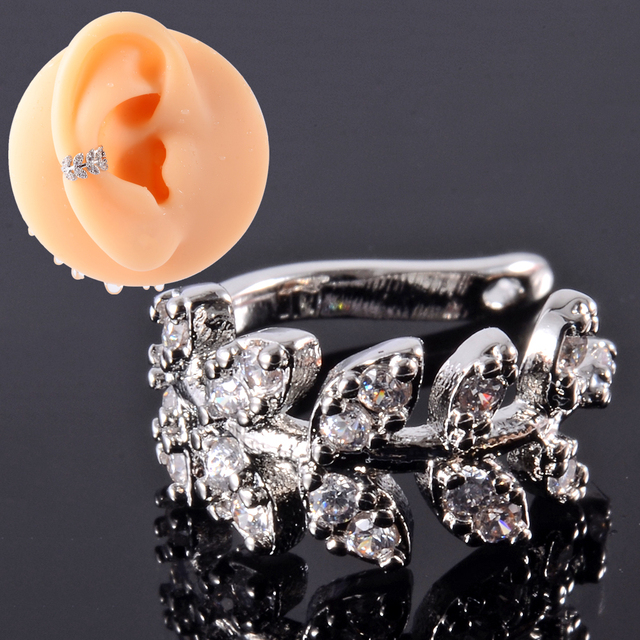 Cz Ear Cuff Ear Helix Cartilage Conch Fake Piercing Jewelry Adjustable Cz Ear Clip Non Pierced Earrings Conch Cuff Earring