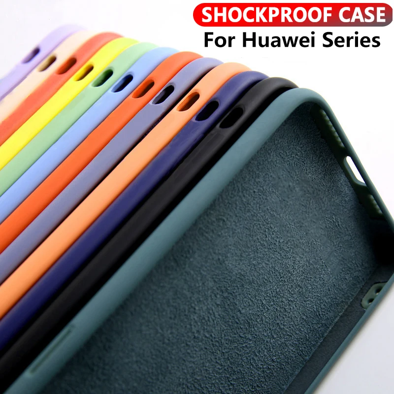 

Liquid Silicone Case For Huawei Y8S Y8P Y7P Y6P Y5P P30 P40 Pro Mate 30 20 Nova 7 6 5 4 Honor X10 30 20 V30 Pro Shockproof Cover