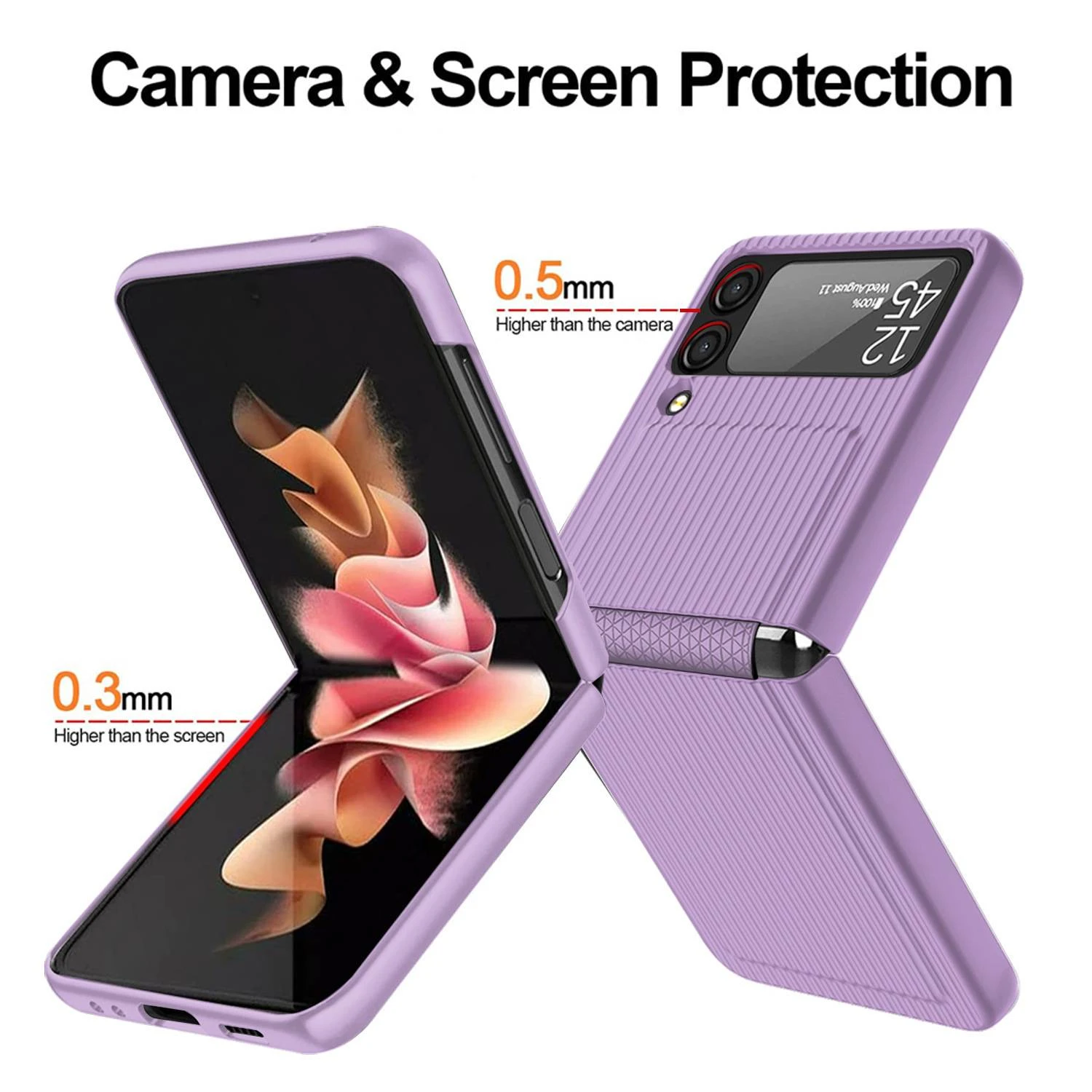 case for samsung z flip 3 Hinge Phone Case For Samsung Galaxy Z Flip3 Flip 3 5G Camera Protection Glass Folding Suitcase Film Screen Protector Hard Cover galaxy flip3 case