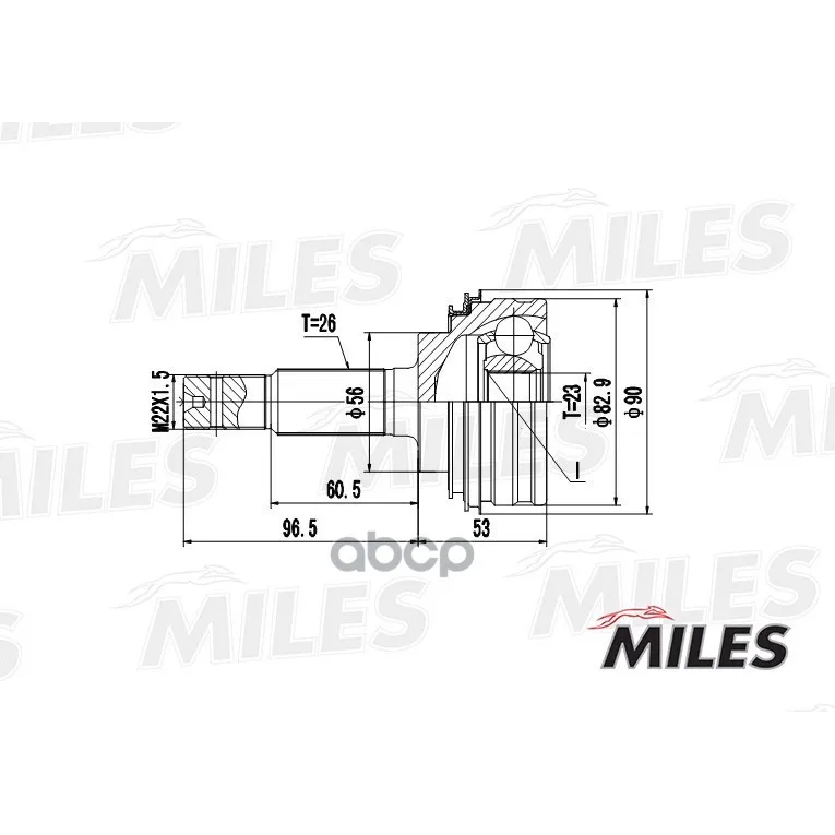Шрус Toyota Carina T170/R190/Corolla Vi-Viii E90-E110 1.3-2.0d 83-02 Нар. Miles Ga20469 Miles арт. GA20469
