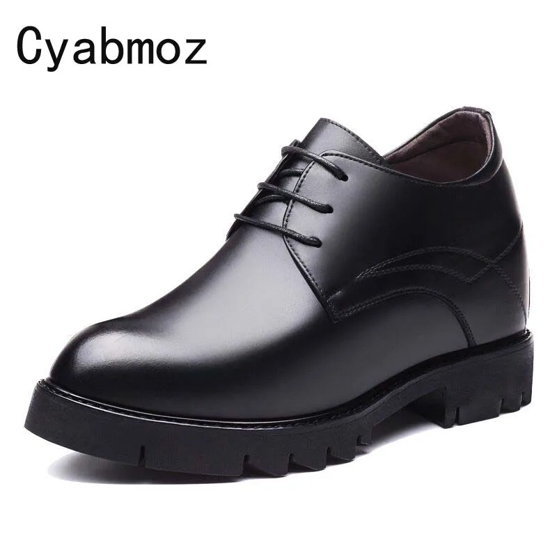 

Ultra High 11cm Height increasing Men Dress shoes Black Wedding shoes Business Men Elevator Hidden Wedges Heels Male Shoes