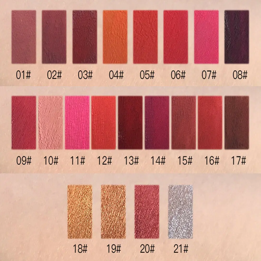Pudaier Metal Matte Liquid Lipstick Waterproof Long Lasting Nude Lip Gloss Sexy Red Velvet Lip Tint Makeup Cosmetics Batom Pudaier Metal Matte Liquid Lipstick Waterproof Long Lasting Nude Lip Gloss Sexy Red Velvet Lip Tint Makeup Cosmetics Batom