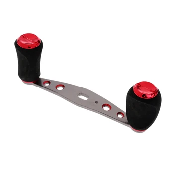 

2pcs Super Power Alloy Baitcast Baitcasting Fishing Reel Handle EVA Knob Durable Red