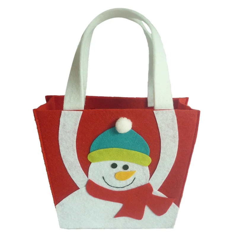 

Christmas Gift Bags Santa Sacks Fabric Bag with Handle Kids Party Box Christmas Decorations for Home New Year Present Pouch A40