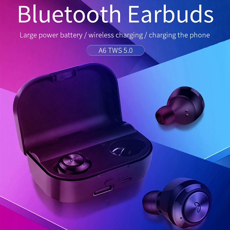 A6 Plus Bluetooth 5,0 беспроводные наушники TWS мини наушники 5,0 стерео наушники вкладыши