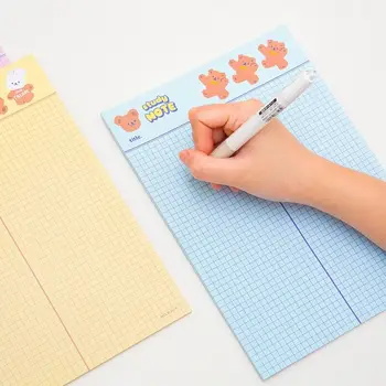 

Bentoy Milkjoy 30pcs Bear Grid pad Paper Cartoon Children Sticky Note School Student Girl Manuscript Paper Notebook replacePaper