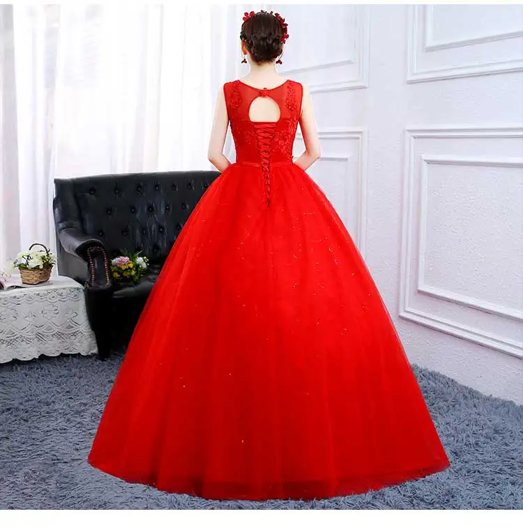 Wit Rode Trouwjurk Bruid Getrouwd Vloer длина Prinses Eenvoudige Zwangere Vrouwen высокое китайский Размер, указанный на размера плюс Vestidos De Novia