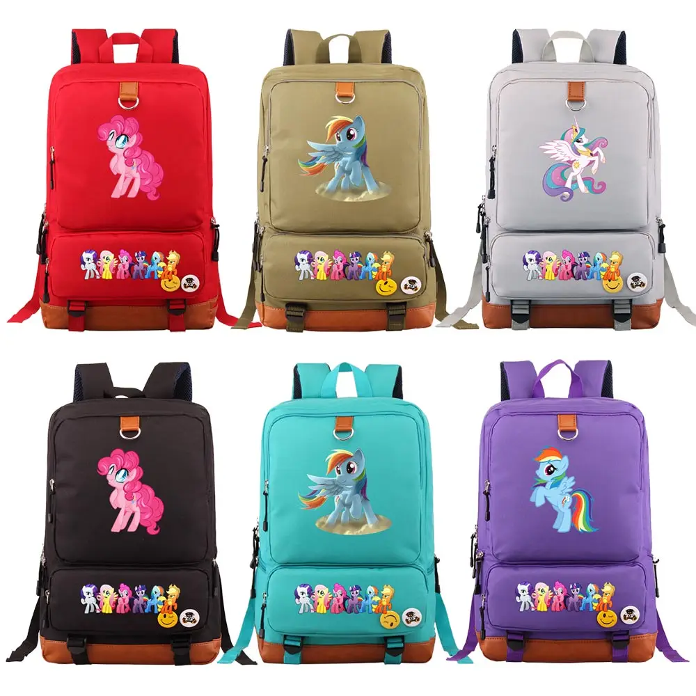 Christmas Cutie My Little Pony Boy Girl Book School bag Women Bagpack Teenagers Schoolbags Men Student Patchwork Backpack