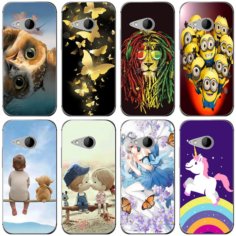 

Silicone phone Case for HTC One M8 mini / One mini 2 cases soft TPU Phone Back cover full 360 Protective shell new design bag