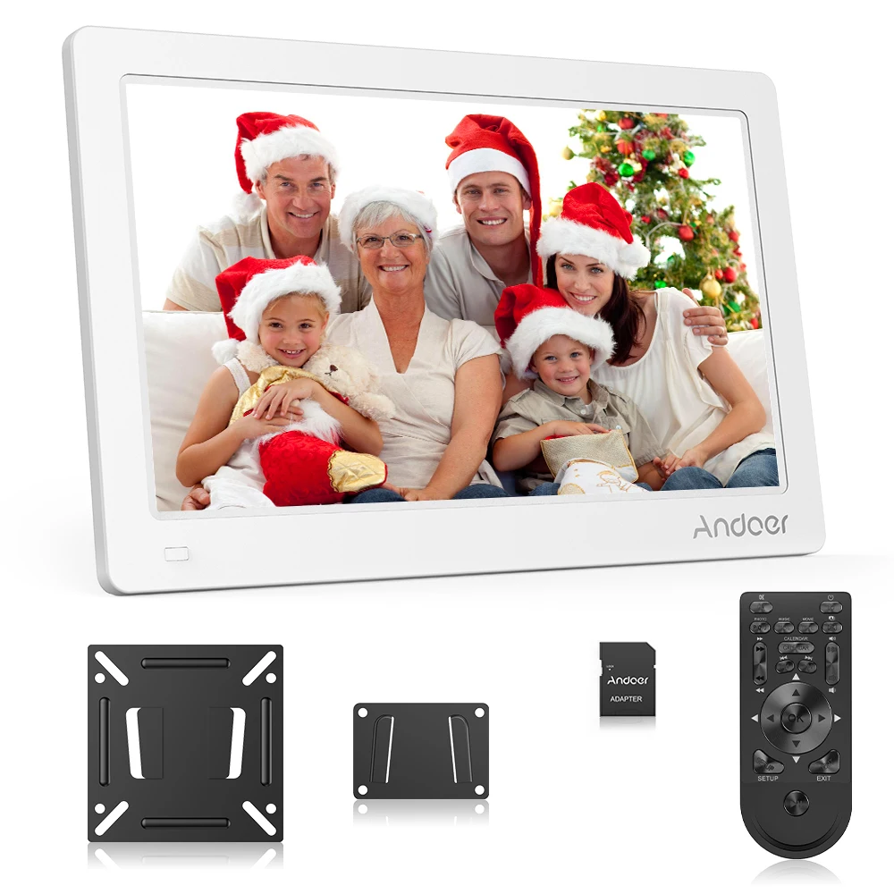 Andoer 15.6 Inch Digital Photo Frame 1920*1080 with VESA Wall Mounting Bracket 8GB Memory Card Calendar/Clock/MP3/ Video Player