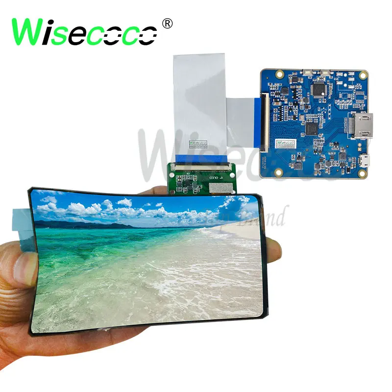 

6 inch screen oled flexible display 1080*2860 high brightness with MIPI HDMI driver board more changes in shape