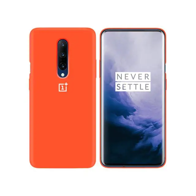 Чехол для Oneplus 7 Pro,, официальный, силиконовый, мягкий, ультра тонкий, ударопрочный, полный, защитный чехол для Oneplus One Plus 6 6T 7T Pro, чехол - Цвет: Оранжевый