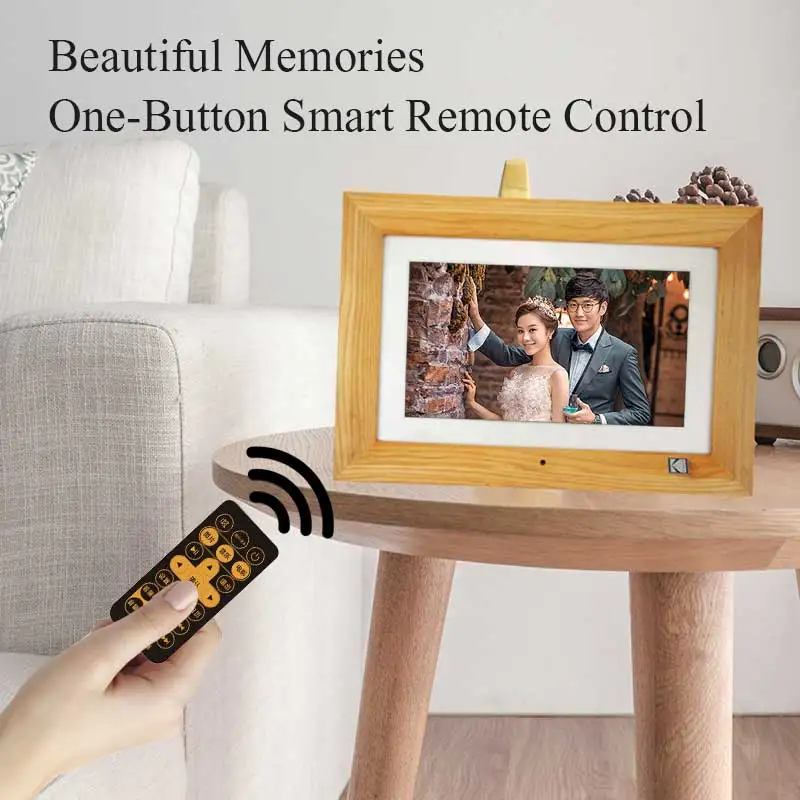 Цифровая фоторамка KODAK 10," HD TFT-LCD 1024*600 Цифровая фоторамка Будильник MP3 MP4 видеоплеер