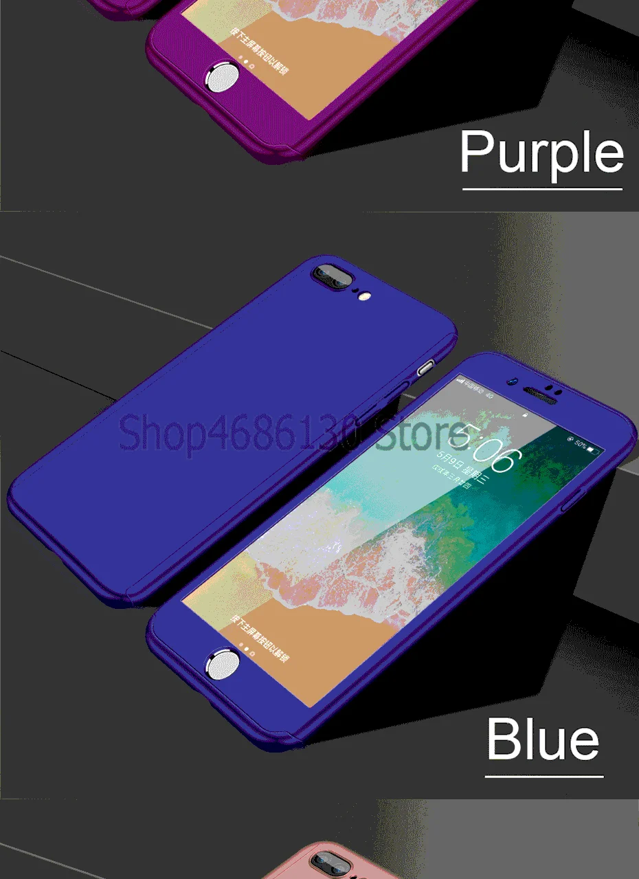 360 градусов полный Чехол Для Телефона iPhone 7 8 Plus 11 Pro X Xs Max Xr Capa Чехлы для iPhone 6 6S Plus X Xr 5 5S SE чехол Coque