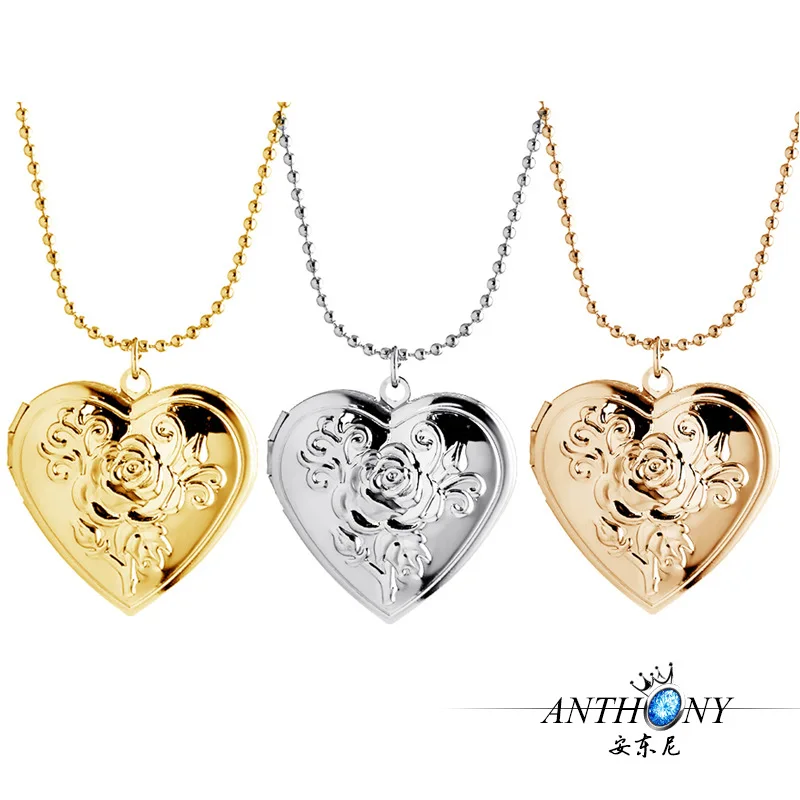 

Printed Peach Heart Charms DIY Photo Box Floating Locket Pendant Necklace Jewelry A69