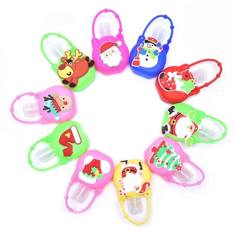 

30ML Christmas Round Bottle Cover Silicone Gel Case For Hand Sanitizer