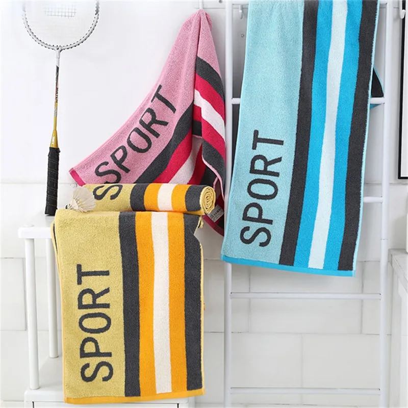 Junwell 40X95cm Larger Size Sports Towel 100% Cotton Terry Gym Towel toalha de esportes Swimming Travel essiential 3 colors