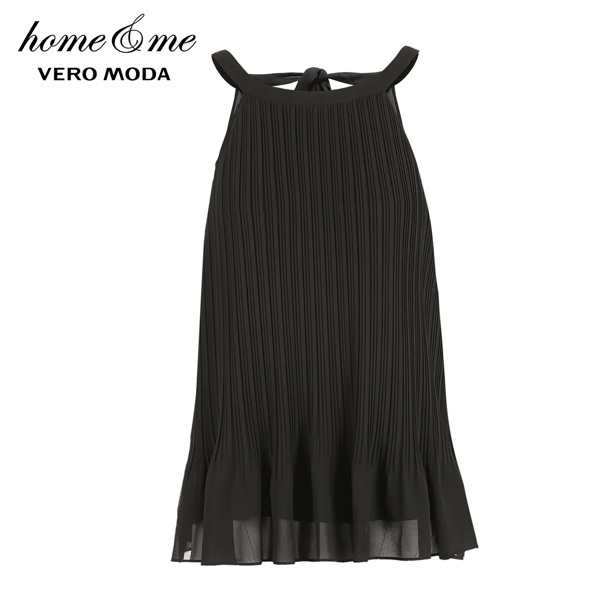 Vero Moda женские плиссированные топы на бретельках со шнуровкой на спине | 31916Y501 - Цвет: Black