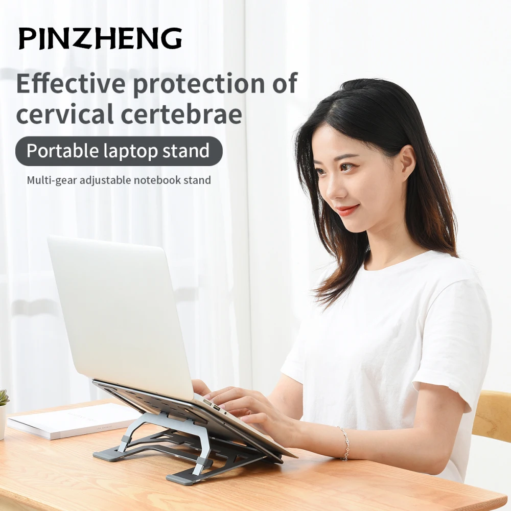 

Foldable Laptop Holder For MacBook Pro Notebook Laptop Stand Aluminium Alloy Tablet Stand Cooling Bracket Riser Laptop Holder