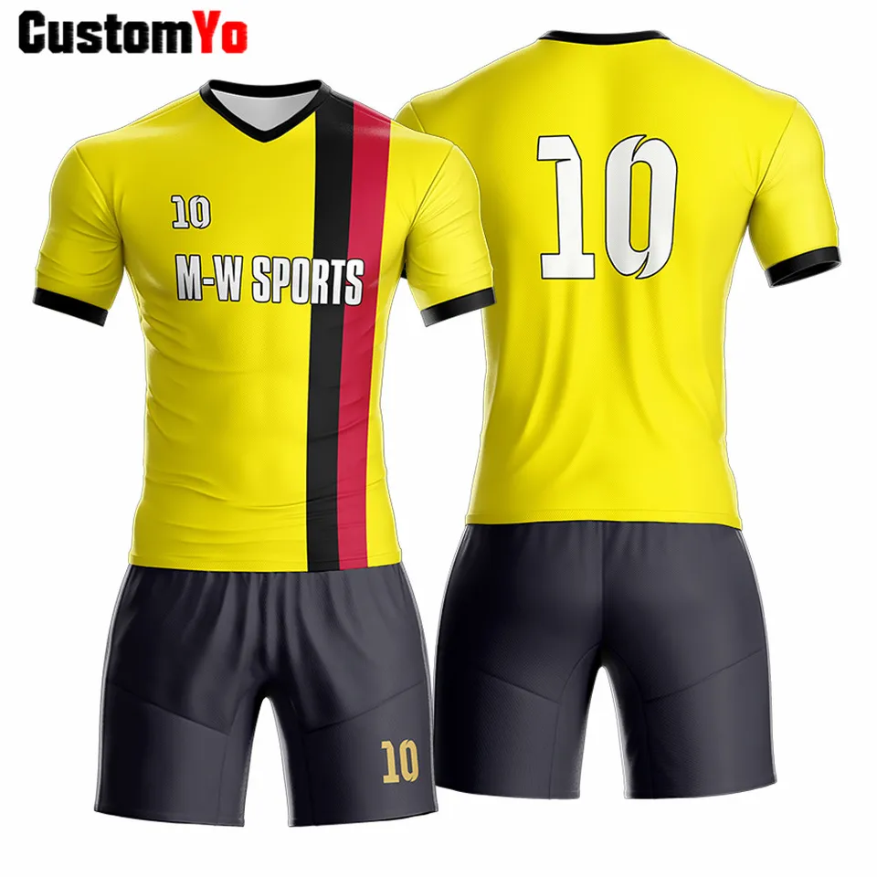 プロ昇華印刷サッカーシャツ黄赤黒大人のサッカーユニフォームセット快適なサッカーユニフォーム サッカー セット Aliexpress プロ昇華印刷サッカーシャツ黄赤黒大人のサッカーユニフォームセット快適なサッカーユニフォーム サッカー セット Aliexpress