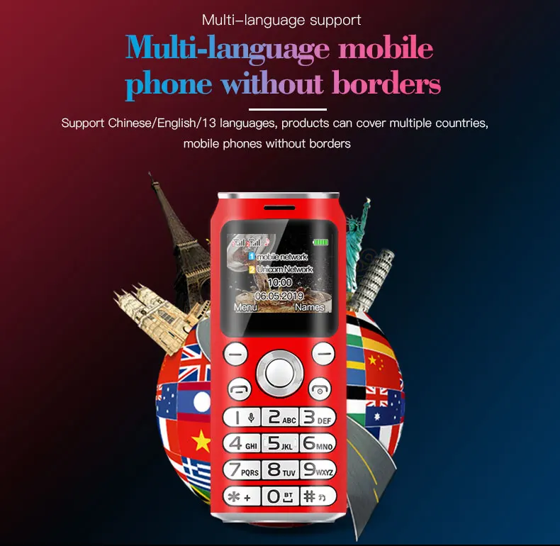 Satrend K8 Cola форма мобильный телефон Bluetooth dialer две sim-карты карманный телефон камера MP3 плеер разблокированные сотовые телефоны дети
