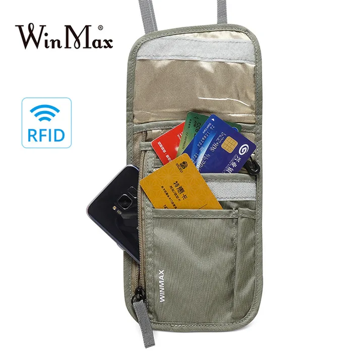 Оксфорд Путешествия Паспорт Шеи сумка RFID ID держатель Телефон кошелек сумка для мужчин женщин многофункциональная Кредитная карта сумка для билетов - Цвет: 6WB1-01C