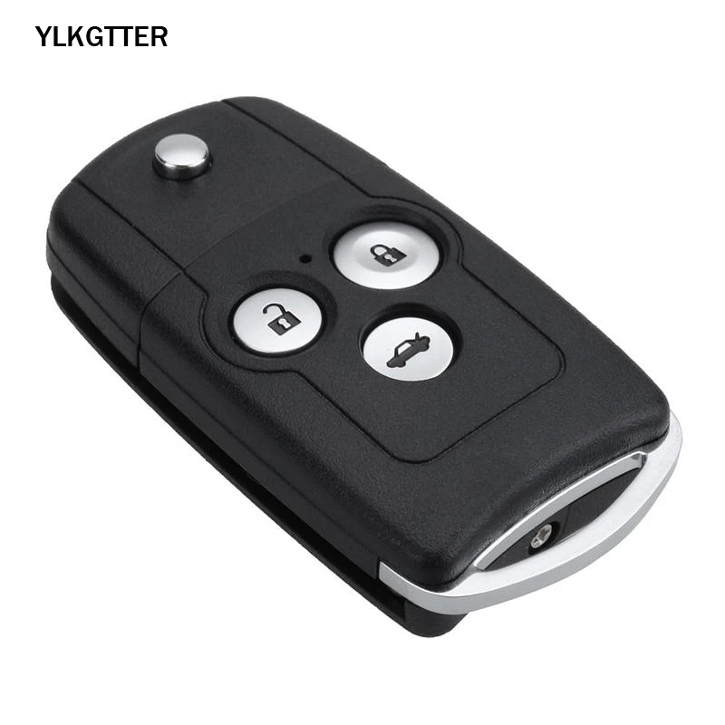 YLKGTTER 3 кнопки ABS дистанционный Автомобильный ключ для Honda Для Civic для Accord Jazz CRV ABS Высокое качество Флип Floding автомобильный чехол для ключей