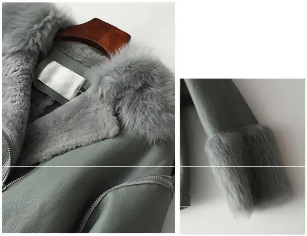 Осенне-зимнее пальто женская одежда куртка из натуральной кожи корейский овчина пальто Женская куртка двухсторонние Топы